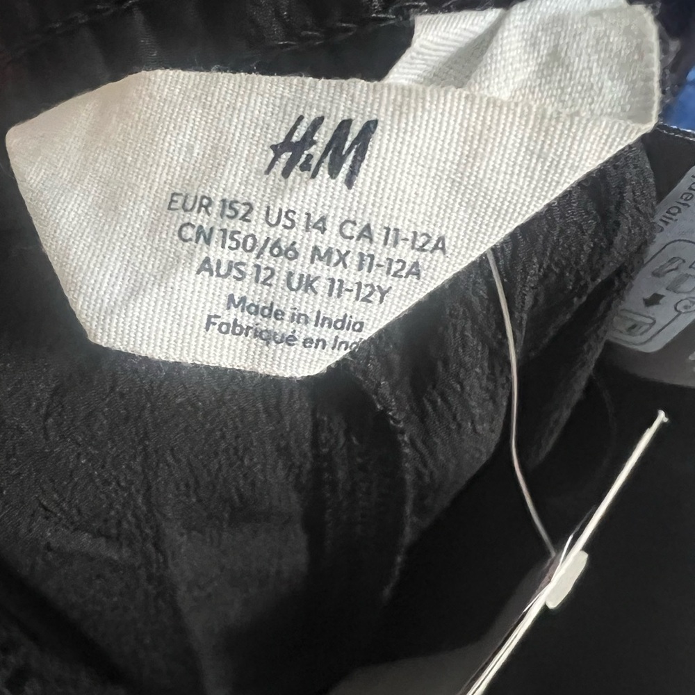 Girls H&M Black Elastic Waist Trousers - Picture 5 of 6
